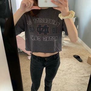 notre dame crop top